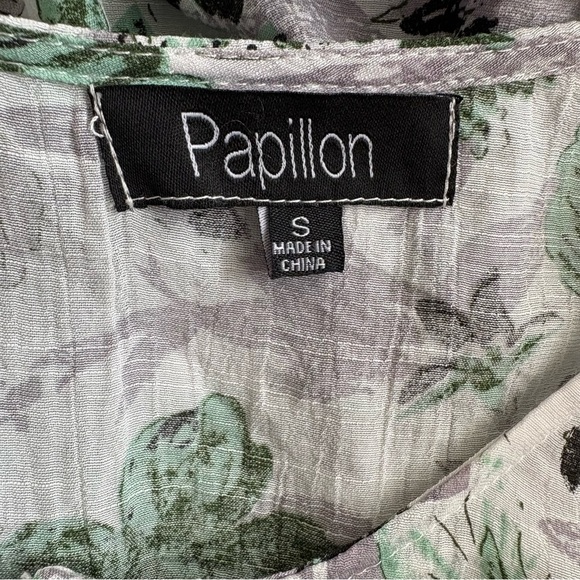 Papillon Woman’s S Floral Print Tunic Top Bell Sleeve - Picture 6 of 7
